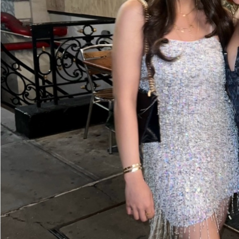 Sparkling beaded handmade Mini Dress